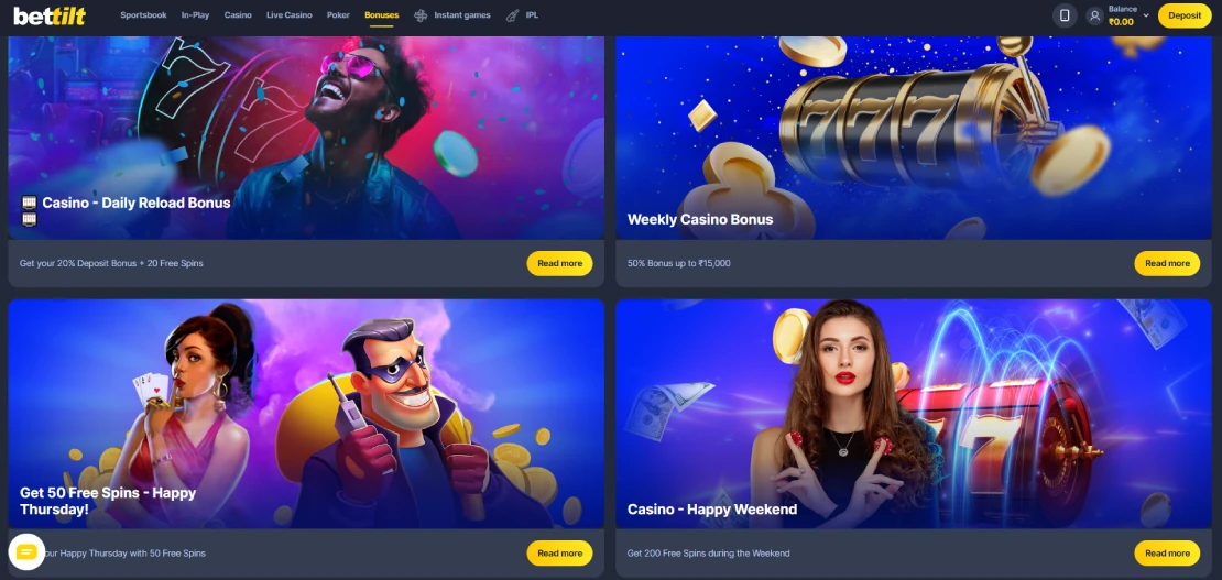 Other Casino Promotions at Bettilt