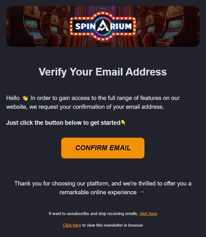 Verify your email